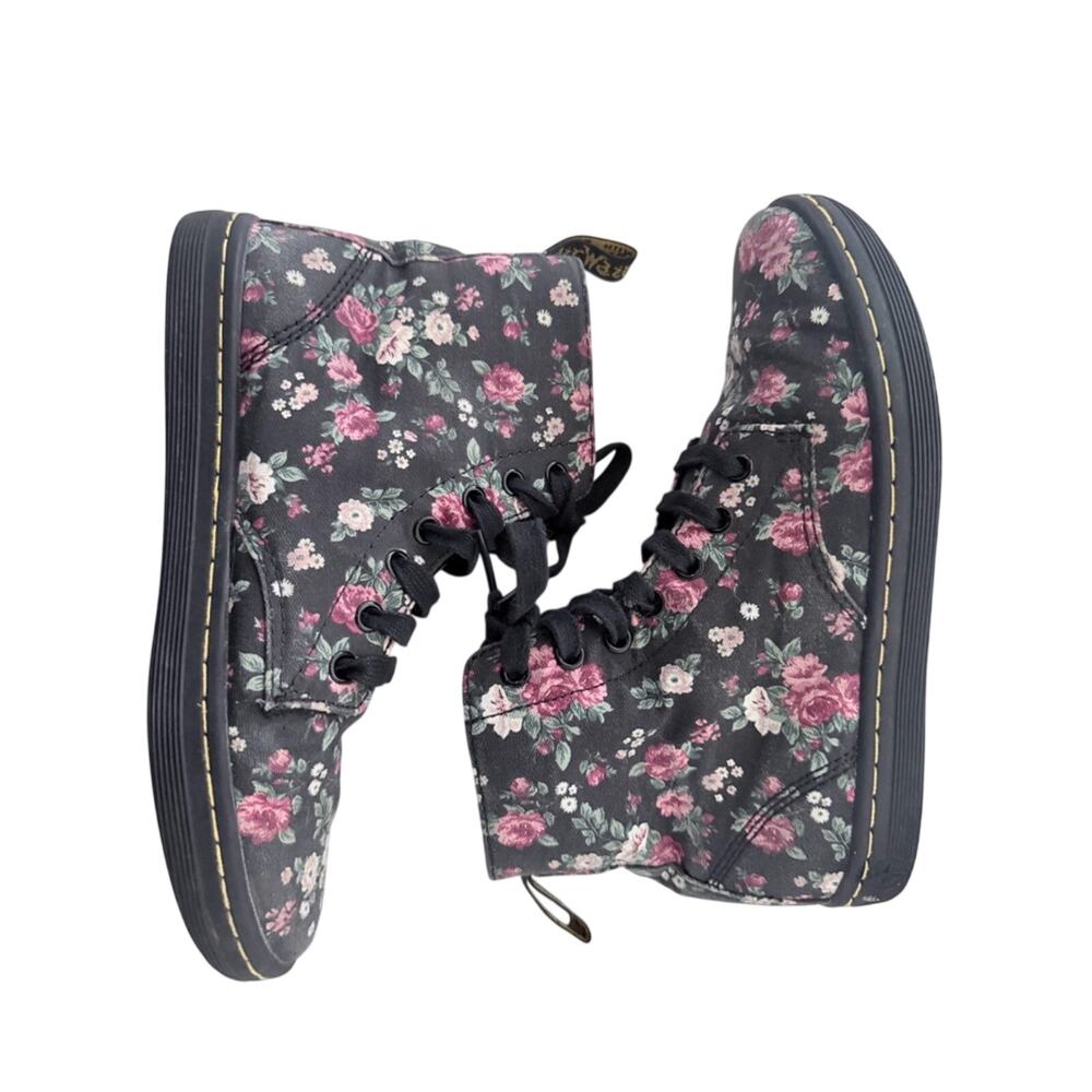 Dr. Martens Hackney English Rose Floral Canvas Boots - Women's Size 6 (UK 4)
